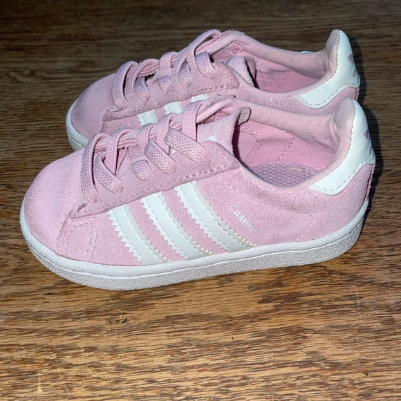 adidas | Shoes | Adidas Campus El Toddlers Shoes Aero Pinkwhite In  Excellent Condition Size 6k | Poshmark